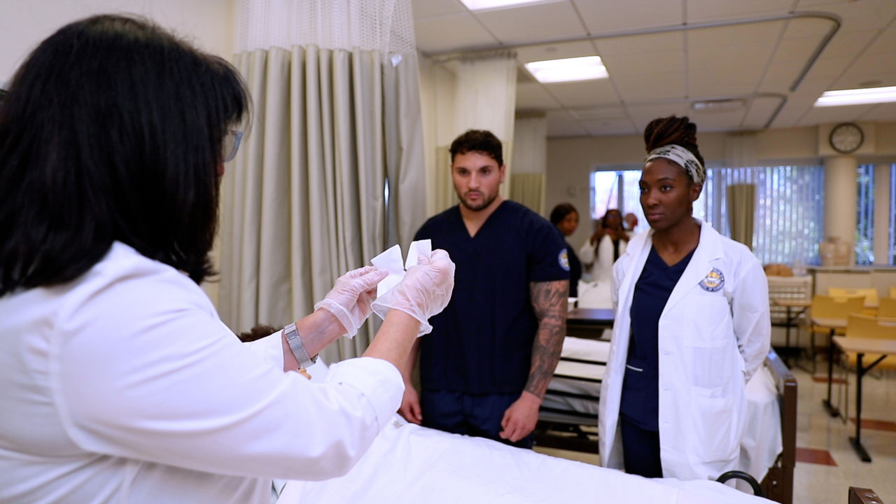 Medical training session with healthcare professionals